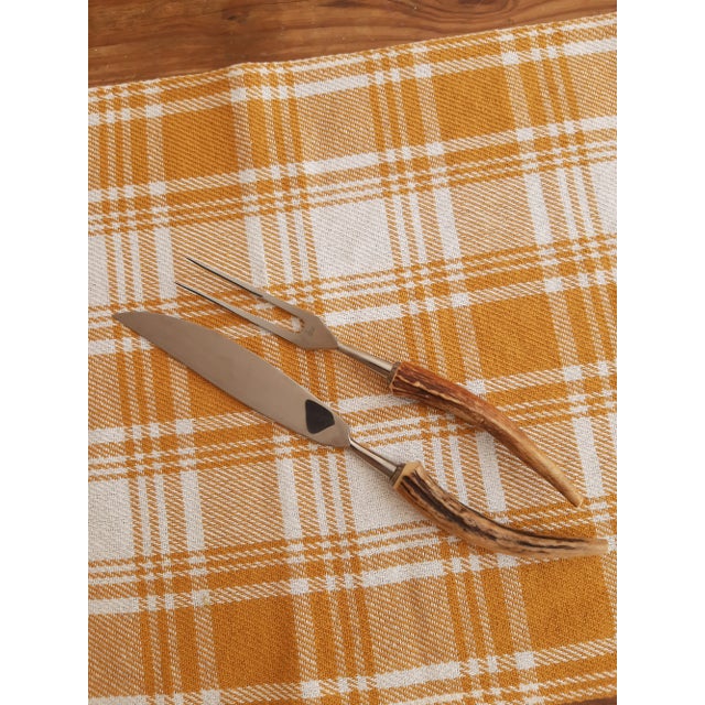 Anton Wingen Antler Handle Carving Knife Fork For Sale - Image 4 of 8