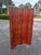 Striking vintage American flexible room divider, circa 1940s, constructed from numerous narrow hardwood slats secured to...