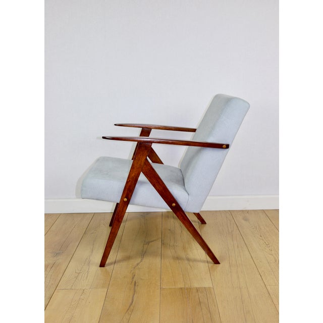 Vintage Like Var Armchair in Blue Turquoise, 1970s For Sale - Image 6 of 12