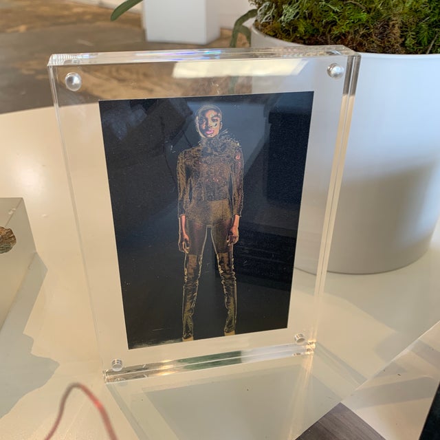 "Moon Drop" Contemporary Expressionist Portrait Photograph in Lucite Frame For Sale - Image 10 of 13