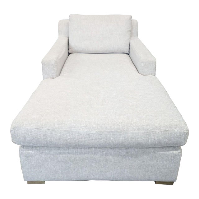 Restoration Hardware Modern Chaise For Sale