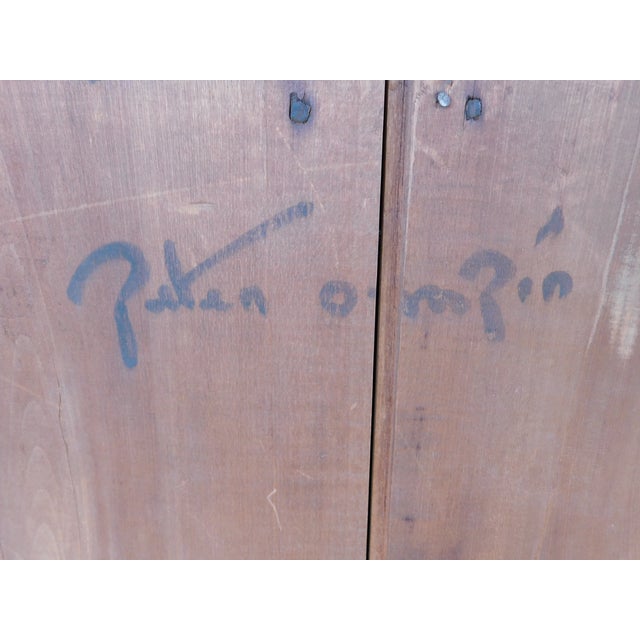 Antique Signed Peter Ompir Hand Paint Wash Stand 37"w For Sale - Image 11 of 18