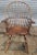 Richard Dimes Company Mid 20th Century Pair of d.r. Dimes Sack Back Windsor Arm Chairs Carved Knuckles "Wallace Nutting Chair" For Sale - Image 4 of 10