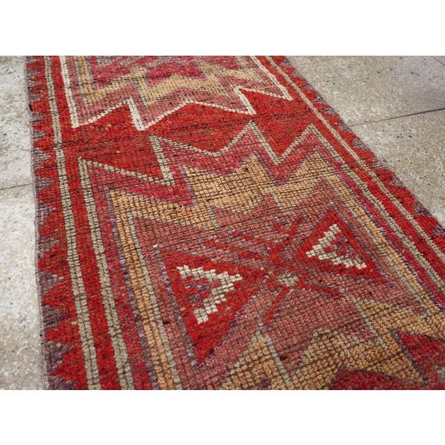 Mid 20th Century Galerie Shabab Collection Mid-20th Century Turkish Anatolian Tribal Runner For Sale - Image 5 of 10