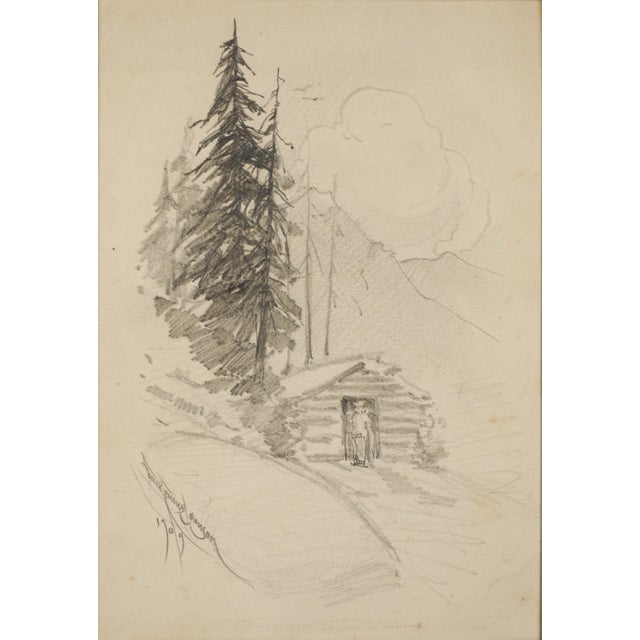Original 1909 sketch study of oil painting "Homesteader Colorado Mountain" painting by Frank Tenney Johnson. It's always...