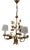 Hans Kögl Hollywood Regency Gilt Rose & Wheat Five-Arm Chandelier, 1970s For Sale