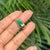 Chunky 18k Gold Emerald Diamond Contemporary Cocktail Ring Size 7 For Sale - Image 9 of 17