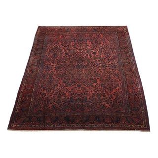 Antique Lilian Rug in Cotton and Wool For Sale