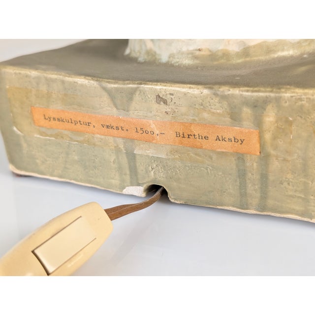 Glazed Ceramic Sculpture Lamp by Birthe Aksby For Sale - Image 12 of 17
