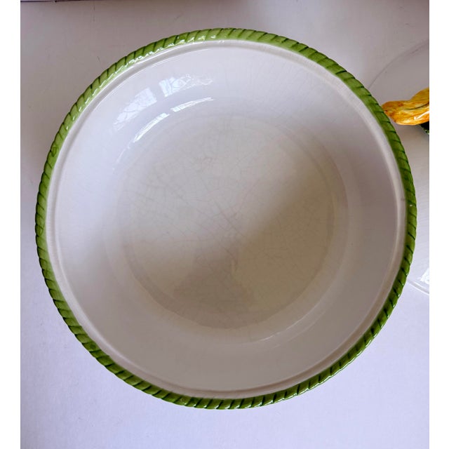 Late 20th Century Italian Bassano Del Grappa Covered Vegetable Tureen With Sculptural Zucchini & Squash Blossom For Sale - Image 11 of 14
