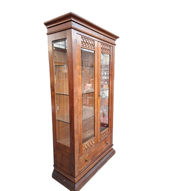 Arte Povera Style Wood and Cut Glass Display Cabinet, Piedmont, Saluzzo, 1960s, in Flawless conditions. Designed 1960 to...