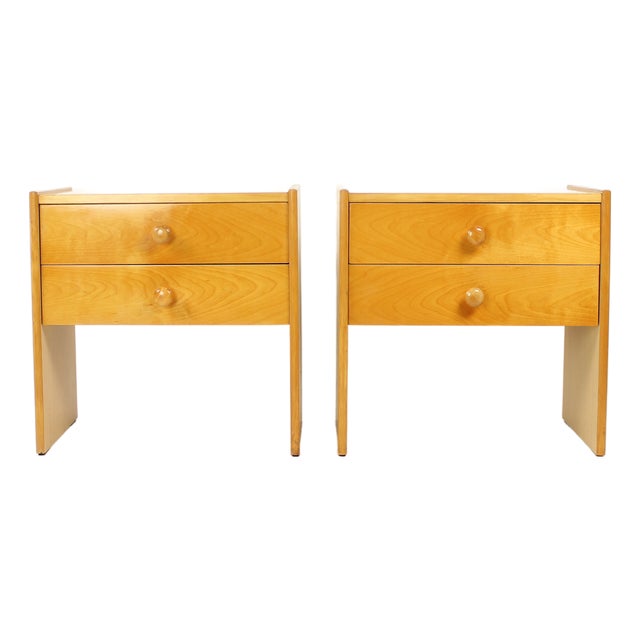 Vintage Square Bedside Tables from Up Závody, 1980s, Set of 2 For Sale