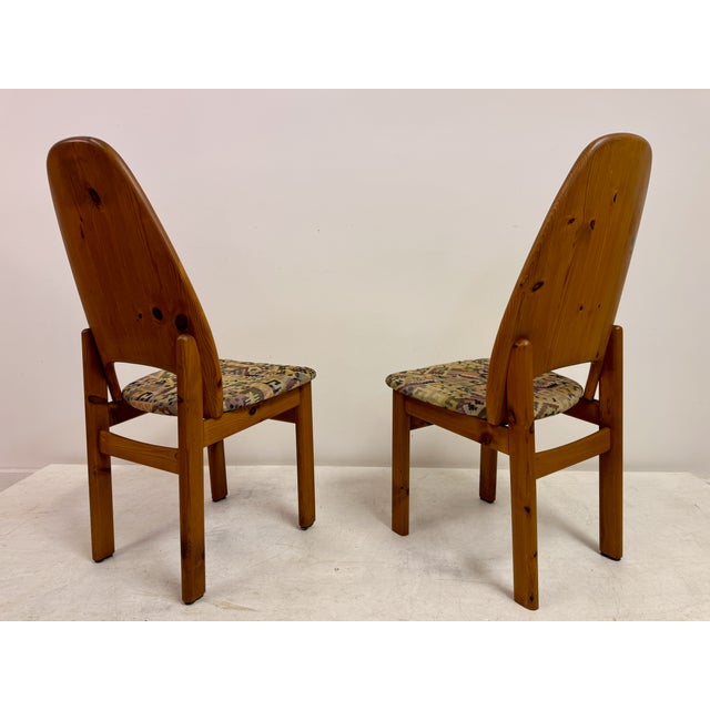Vintage Danish High Back Pine Dining Chairs by Niels Koefod for Glostrup, 1970s, Set of 6 For Sale - Image 9 of 18