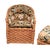 An upholstered rattan tub chair and ottoman from the Wicker Works. The chair is crafted with curved back and sides and...
