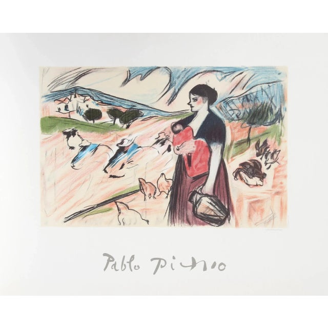 1980s "Paysanne et son Enfant" Lithograph After Pablo Picasso For Sale