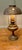 Unusual French Arts and Crafts Converted Oil Lamp The lamp base is made in brass and has a Brass Dome Shade which is set...