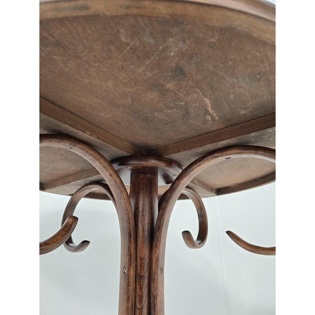 Brown Bentwood Bistro Dining Table from Thonet, 1960s For Sale - Image 8 of 12