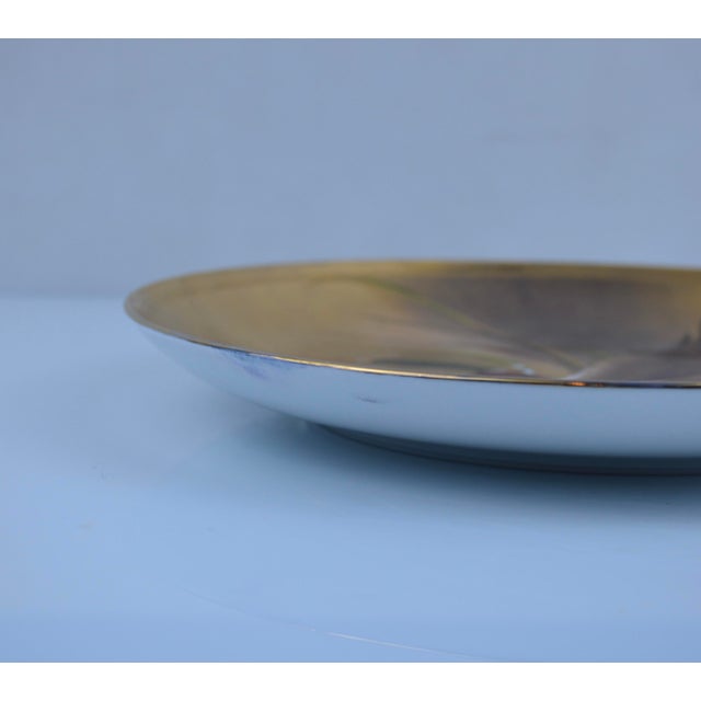 Gold Hand-Painted Porcelain Plates from Carlos Alberto Spina, 1980, Set of 2 For Sale - Image 8 of 17