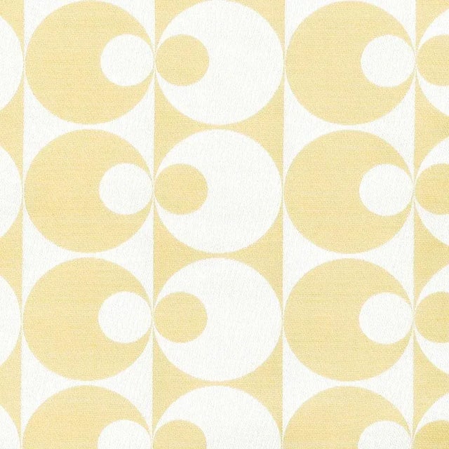 Sample - Schumacher Revolution Fabric in Sandstone For Sale