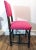 Jacobean Ebonized Oak Barley Twist Dining Chairs in Hot Pink Upholstery - Set of 6 For Sale In Baltimore - Image 6 of 13