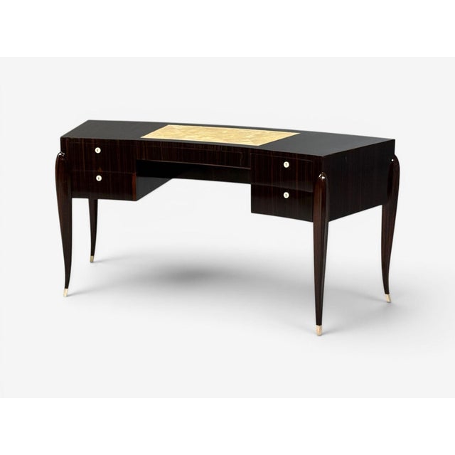 Art Deco Émile-Jacques Ruhlmann Attr., Desk, Macassar Mahogany, Shagreen, France, 1900s For Sale - Image 3 of 17