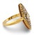 Victorian Late 19th Century Victorian Old Cut Diamond 18k Yellow Gold Navette Ring, Size 6.25 For Sale - Image 3 of 4