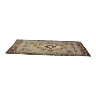 Brown Color Turkish Hand Knotted Runner For Sale