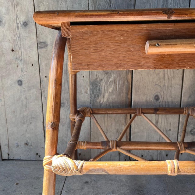 Bedside Table with Drawer in Bamboo For Sale - Image 4 of 8