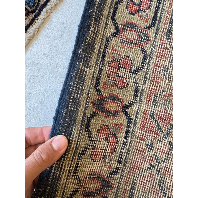 European Sized Antique Water-Garden Tabriz Pistachio Green Rug 7.8 x 12.8 For Sale - Image 4 of 14