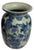 Blue and white Vase with blue and white grape motif. This would be a great addition to any space in your home.