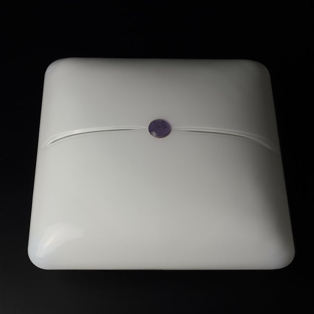 Mid-Century Modern Ceiling Lamp in Stained Glass from De Majo, 1970s For Sale - Image 12 of 17