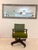 Textile Mid-Century Olive Green Swivel Executive Desk Chair For Sale - Image 7 of 12