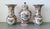 Decorative three-piece garniture set produced by Boch Frères Keramis, Belgium, circa 1950s–1970s. The set includes two...