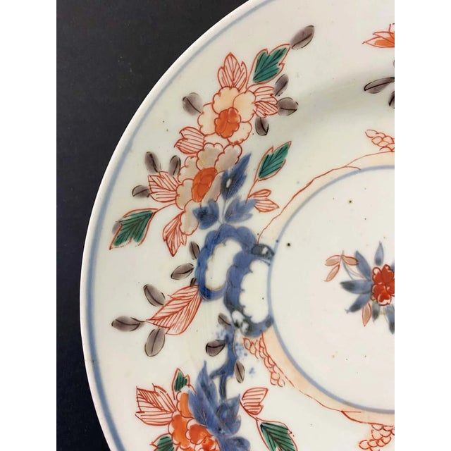 Imari China Porcelain Plate, 1800s For Sale - Image 9 of 12