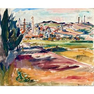 Theresa Bernstein, Oil Painting Israeli Landscape Theresa Bernstein Ashcan Realism For Sale