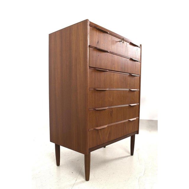 Danish Teak Chest of Drawers For Sale - Image 3 of 9