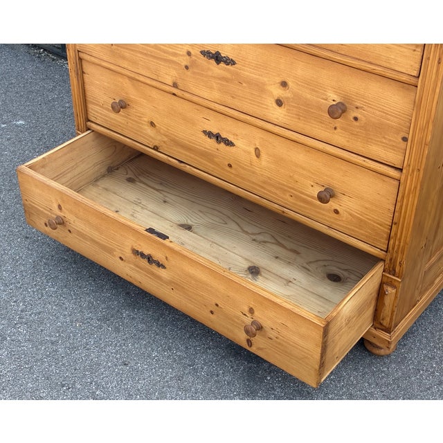 Pine Central European Chest of Four Drawers For Sale - Image 15 of 16