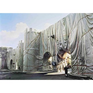 Christo and Jeanne-Claude, Wrapped Roman Wall, 1970s, Photolithograph For Sale