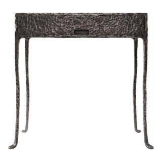 Hand-Forged Patinated Steel Console Table Medium For Sale