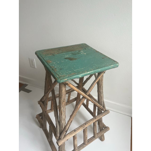 Vintage Adirondack Twig Side Table For Sale In Houston - Image 6 of 9