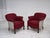 Danish Armchair in Red and Light Grey Wool and Oak, 1950s For Sale - Image 16 of 18