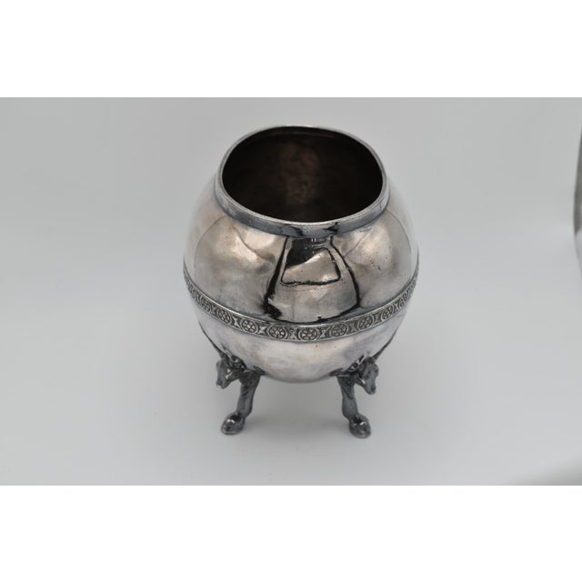 J. F. Curran & Co Stag Decor Silver Plated Server For Sale - Image 4 of 10