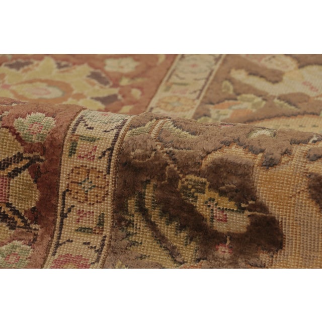 Brown Rare Antique Turkish Rug With Narrative Pictorials in Beige & Brown - Rug & Kilim For Sale - Image 8 of 9