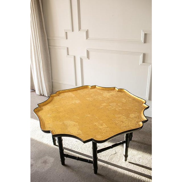 1980s Kittinger Octagonal Chinese Chippendale Faux Bamboo Coffee Table, Original Gold Leaf Finish For Sale - Image 9 of 16