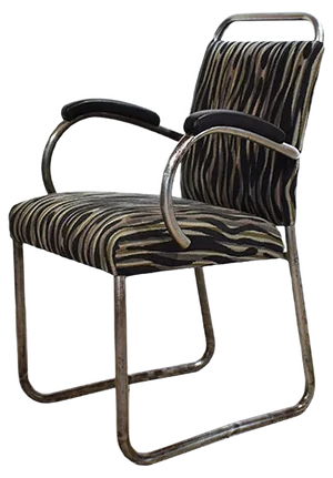 Art Deco German Tubular Steel Cantilever Armchair, 1920s