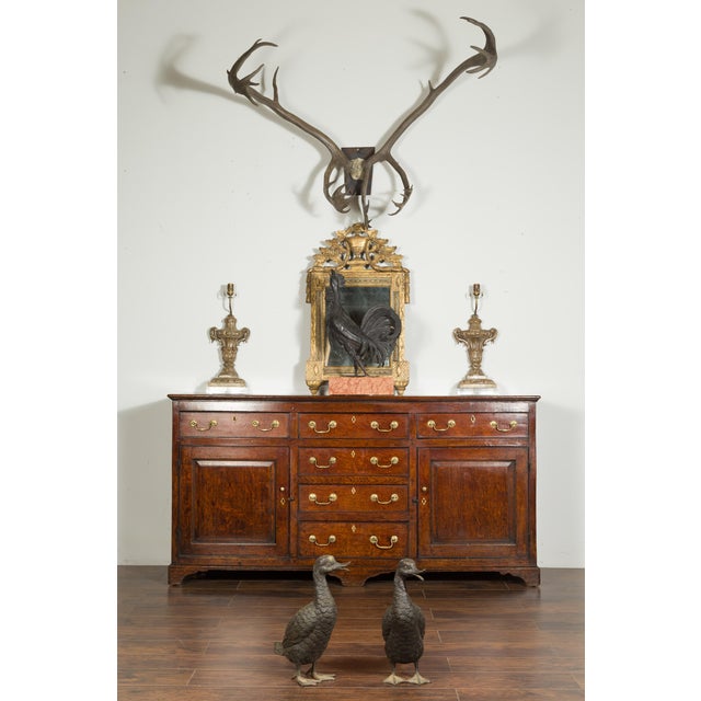 Mid 20th Century Vintage Bronze Ducks Standing on Their Palmed Feet, circa 1940 - a Pair For Sale - Image 5 of 12