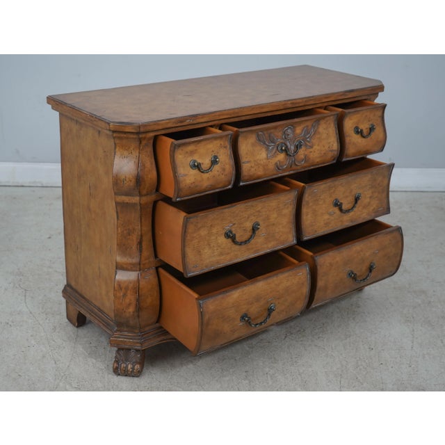 Italian Continental Style Distressed Finish Commode Chest For Sale - Image 3 of 13