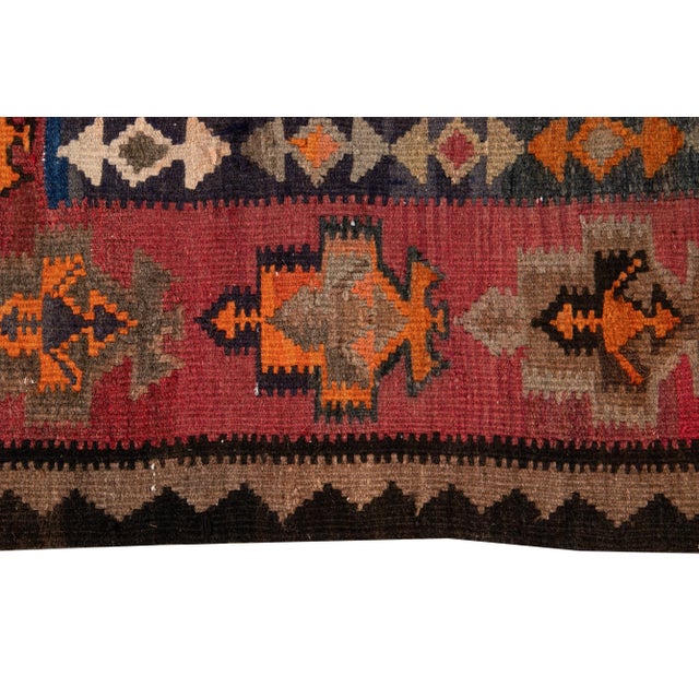 Mid-20th Century Vintage Kilim Rug 4' 10" X 11' 4'' For Sale - Image 11 of 13