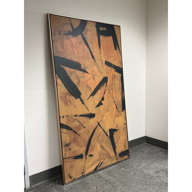 Abstract Ksenia Sizaya for Cb2 Rowgan Wall Art, Framed For Sale - Image 3 of 12