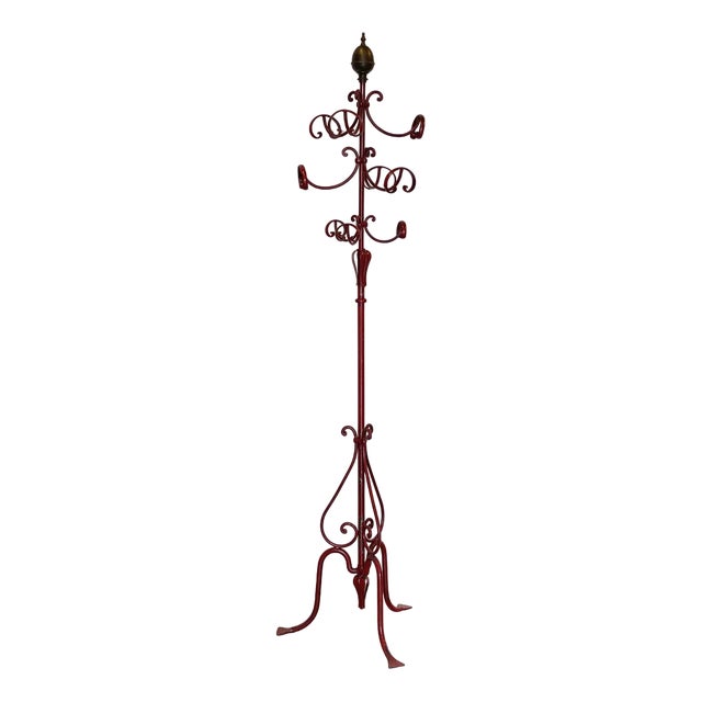 Lacquered Iron Coat Stand, 1950s For Sale